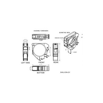 Uchwyt keystone 1 x RJ45 na szynę DIN szary Solarix