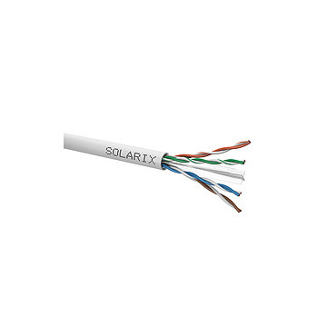 Kabel skrętka U/UTP 4x2x0,565 drut kat.6 AWG23 PVC 500m Solarix