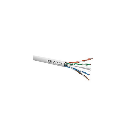 Kabel skrętka U/UTP 4x2x0,565 drut kat.6 AWG23 PVC 500m Solarix