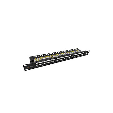 Patch panel 19" 24xRJ45 cat.6 UTP z płytą wsporczą czarny Solarix