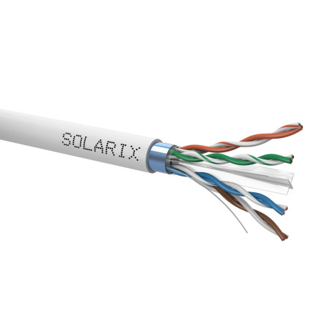 Kabel skrętka F/UTP 4x2x0,565 drut kat.6 AWG23 PVC 500m Solarix