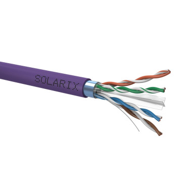 Kabel skrętka F/UTP 4x2x0,565 drut kat.6 AWG23 LSOH Dca s2 d2 a1 500m Solarix