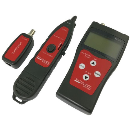 Tester NF-300, LCD RJ45/RJ12/BNC/USB +  cyfrowy szukacz par